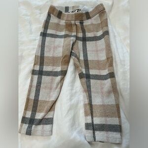 EUC JANIE AND JACK plaid stretch pants 18-24 m